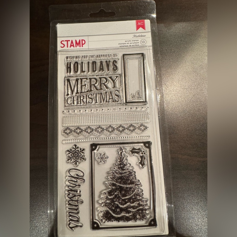 American crafts Christmas clear stamps